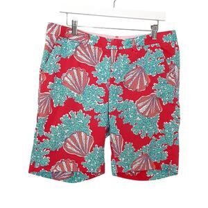 Lilly Pulitzer Avenue Short Coral Seaside Bermuda Short Womens 8 Beach Florida